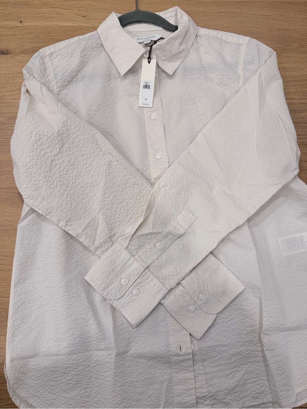 Banana Republic- Textured Cream Button-Down Shirt